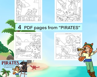 Páginas para colorear de PIRATAS (PDF) - Set 1
