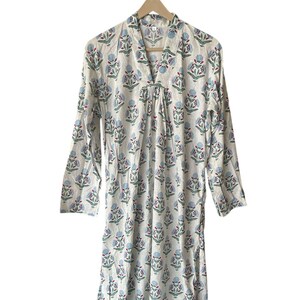Hand Block Printed Maxi Dress, Indian Tunics, Women Cotton Summer Dress, Handblock Print Cotton Dress, Cotton Tier Maxi Dress, Midi Dress