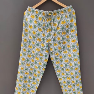 Cotton pajamas, Pajamas bottom, Long Wear Pajamas Handblock Pajamas Printed Pajamas, Pajamas,