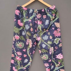 Cotton Pajamas, Pajamas Bottom, Long Wear Pajamas Hand Block Pajamas Printed Pajamas, Pajamas,