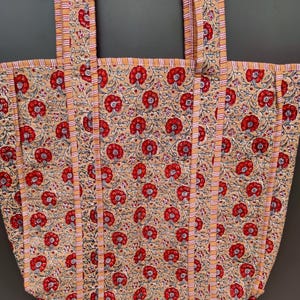 Indian Floral Tote Bag, Handel Bag, Comfortable Bag, Women Shoulder Bag, Cotton Shopping Bag, Travel Tote Bag, Shoulder Tote Bag