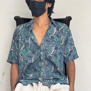 Buy Silk Shirts, Men&#39;s Short Sleeve Shirt, Men&#39;s Shirt, Retro Vintage Shirt, Chic Shirt For Men, Gift for Him, Western Shirt, Unisex Shirt
