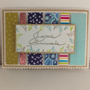 Carte d'anniversaire 3D colorée