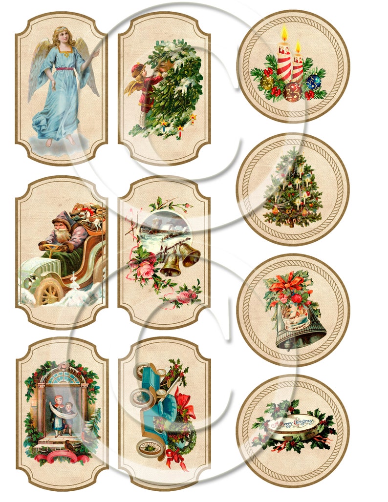Vintage Christmas Ephemera Printable for Junk Journals | Etsy
