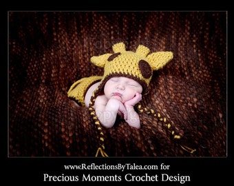 Newborn Giraffe  Hat  and Diaper Cover with Tai, Baby Giraffe Set, Newborn Photo Prop, Baby Boy Giraffe, Animal Hat, Zoo Nursery, Crochet
