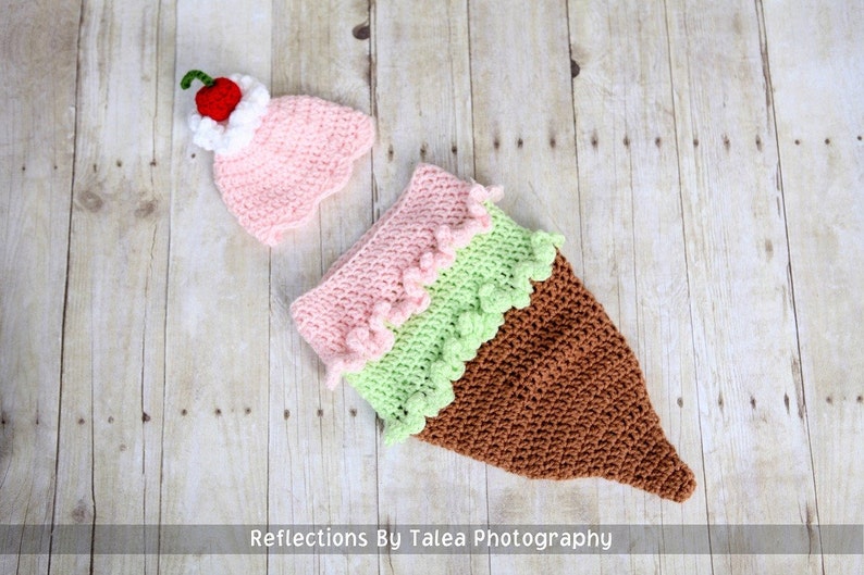 Newborn Cocoon Baby Cocoon ICE CREAM CONE Cocoon and Hat Etsy