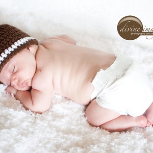 Newborn Football Hat, Baby Football, Crochet Football, Infant Hat, Newborn Photo Prop, Hat for Babies, Sports Fan image 3