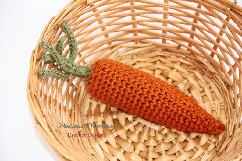 Carrot, Crochet Carrot, Carrot Toy, Crochet Toy, Easter Toy, Newborn Photo Prop, Baby Toy, Play Food Toy, Crochet Play Food, Amigurumi image 1