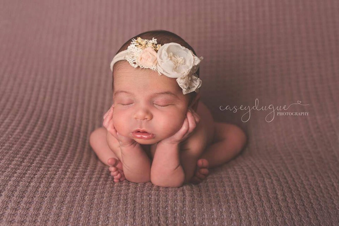 Newborn Headband, Baby Headband, Newborn Flower Headband, Newborn