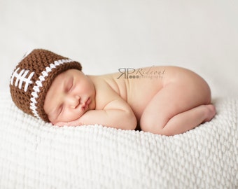 Newborn Football Beanie, Football Baby Hat,  Baby Boy Hat, Newborn Photo Prop Boy, Newborn Boy Hat