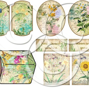 Botanical Spring Ephemera Kit Printable for Junk Journals, Vintage ...