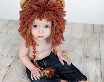 Baby Lion Hat, Newborn Lion Hat,  Crochet Baby Hat, Newborn Photo Prop, Crochet Photo Prop