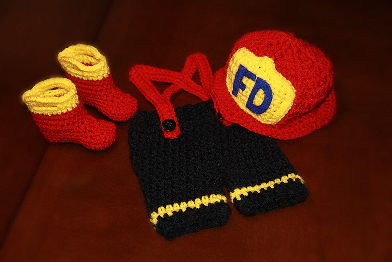 Baby Fireman Hat Pants With Suspenders and Boots Baby Etsy