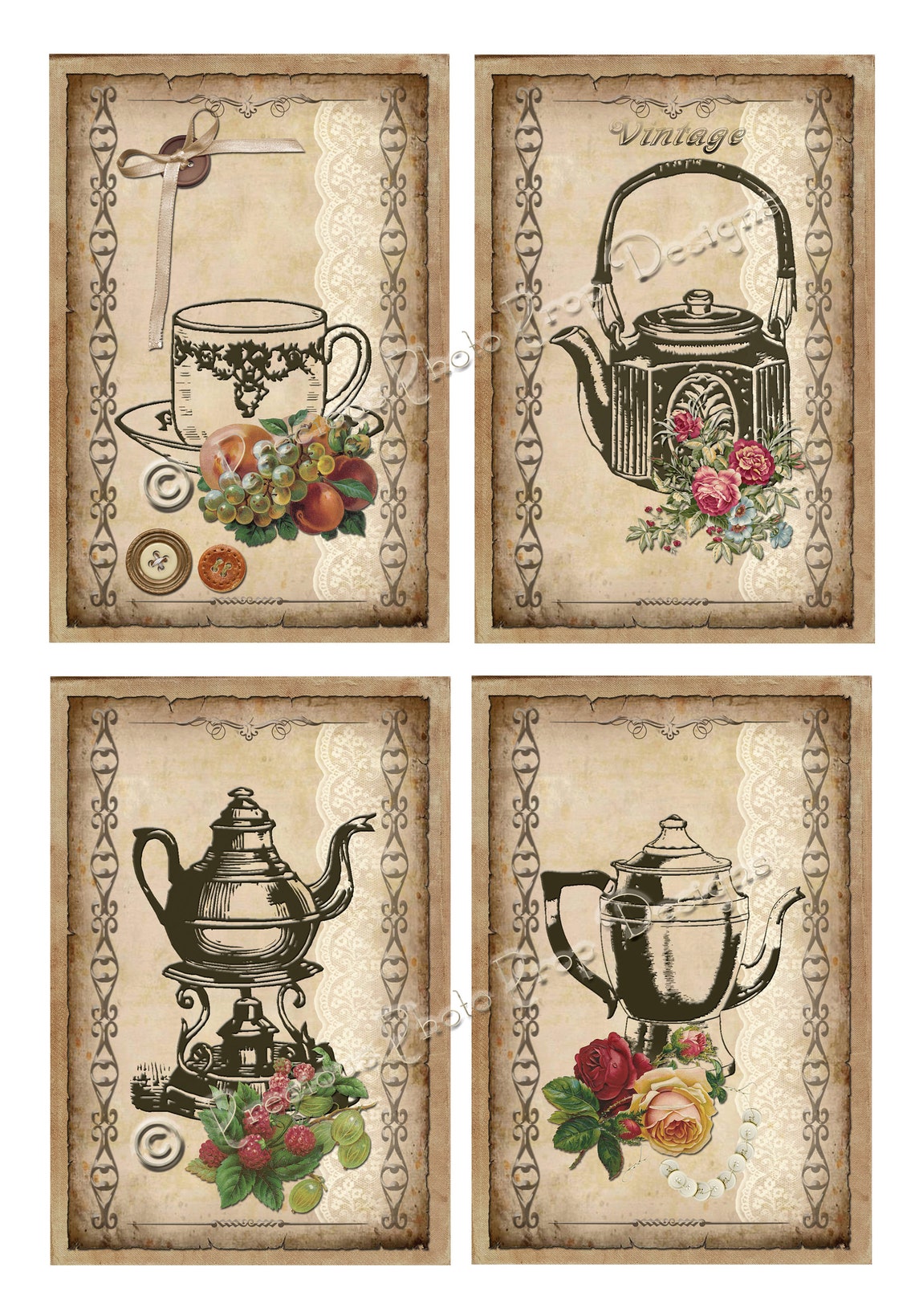 Vintage Kitchen Theme Printable for Junk Journals Digital - Etsy