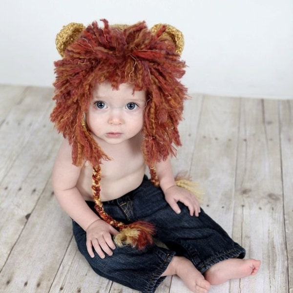 Newborn Lion Hat, Baby Lion Hat, Baby Boy Hat, Baby Girl Hat, Baby Crochet Hat Photo Prop