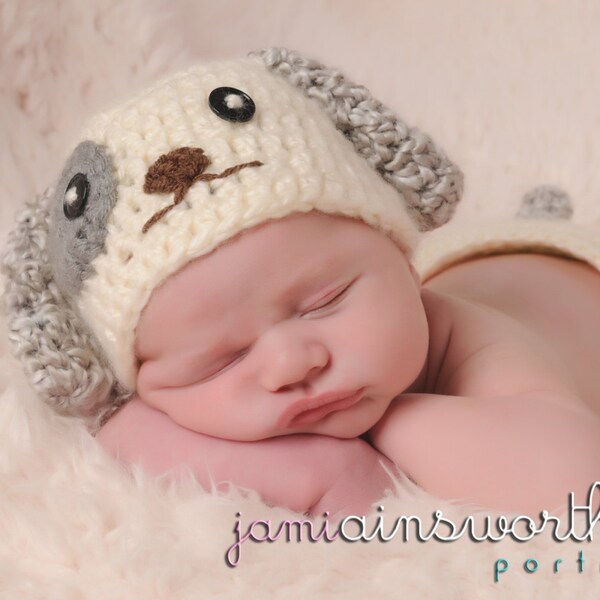 Babyhug Bucket Hat with Puppy Embroidery & Applique - Light Green