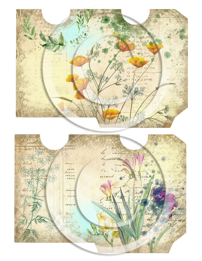 Botanical Spring Ephemera Kit Printable for Junk Journals, Vintage ...