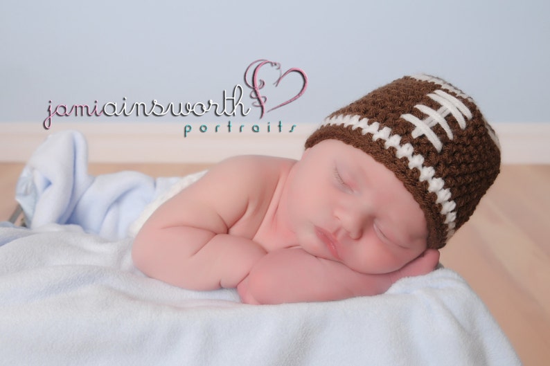 In Stock Newborn Football Beanie Football Baby Hat Baby Boy Etsy