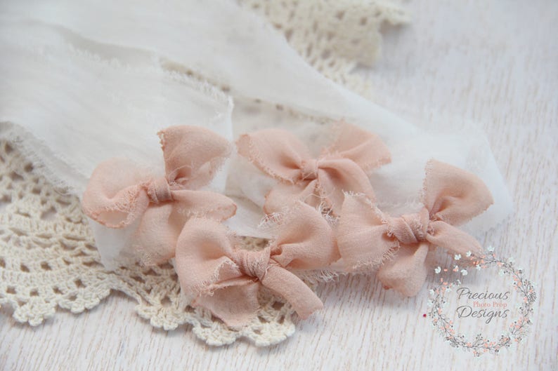 Newborn Small Bow Tieback Blush Bow Tieback Newborn Tie - Etsy