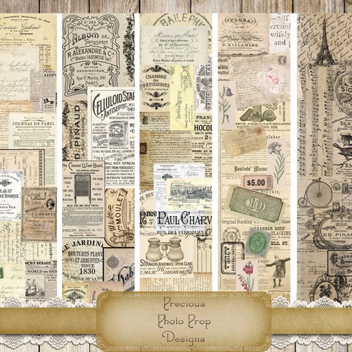 vintage printable rip strips for junk journals travel ads etsy