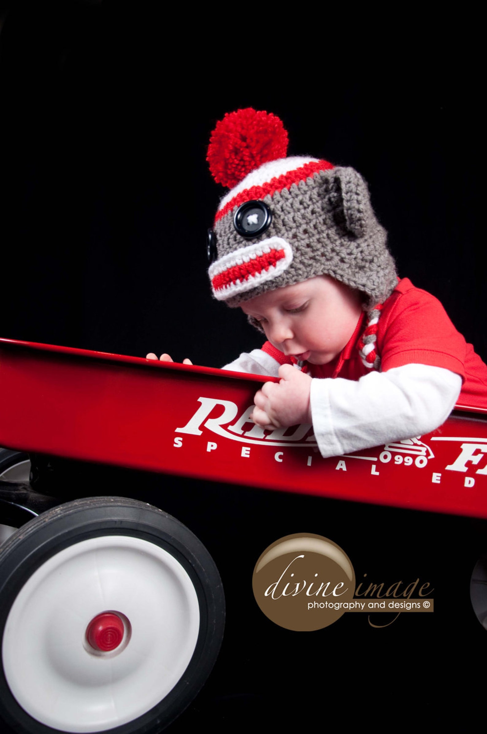 Baby Boy Sock Monkey Hat Baby Crochet Unique Photo Prop Select Etsy