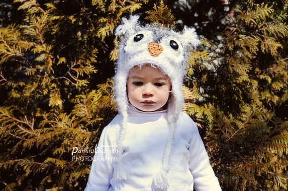 Crochet Owl Hat Baby Girl Owl Hat 