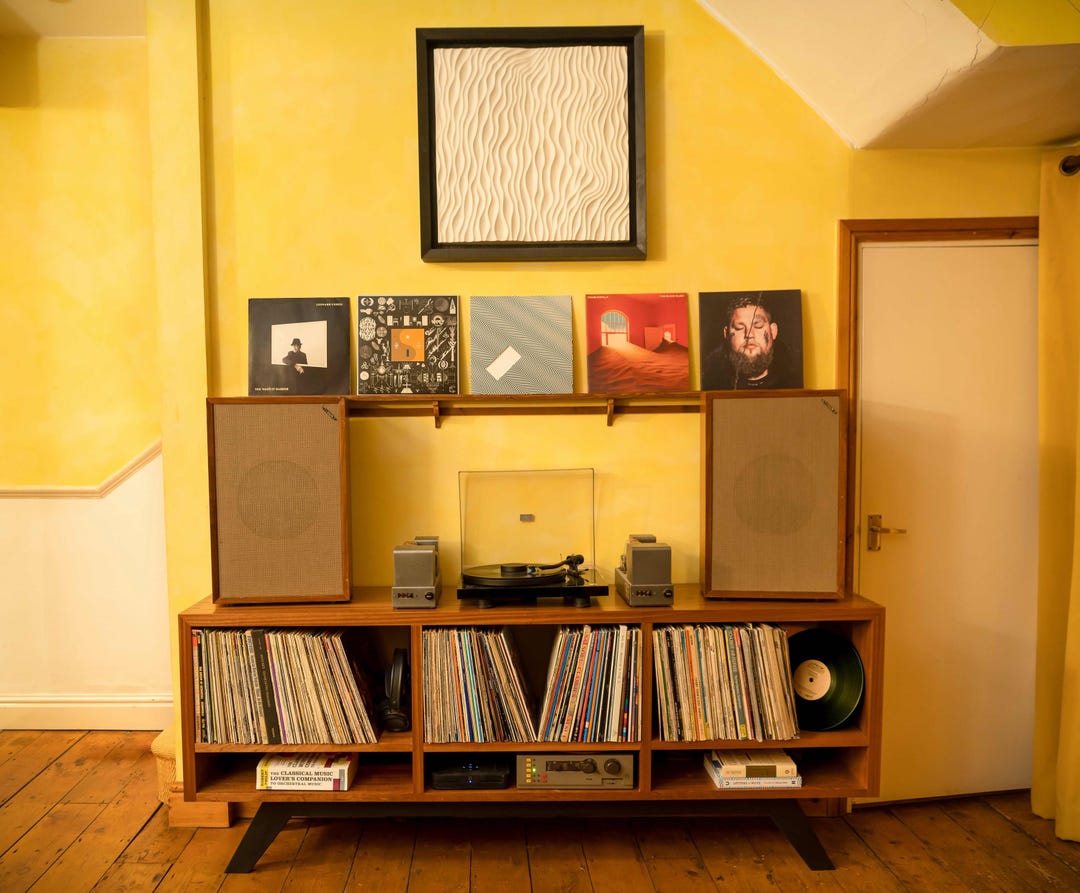 Handmade Solid Wood Record Player Stand, Vinyl Storage, Hifi Cabinet - Etsy