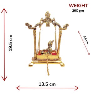 spiritual gift baby krishna jhula idol for home temple