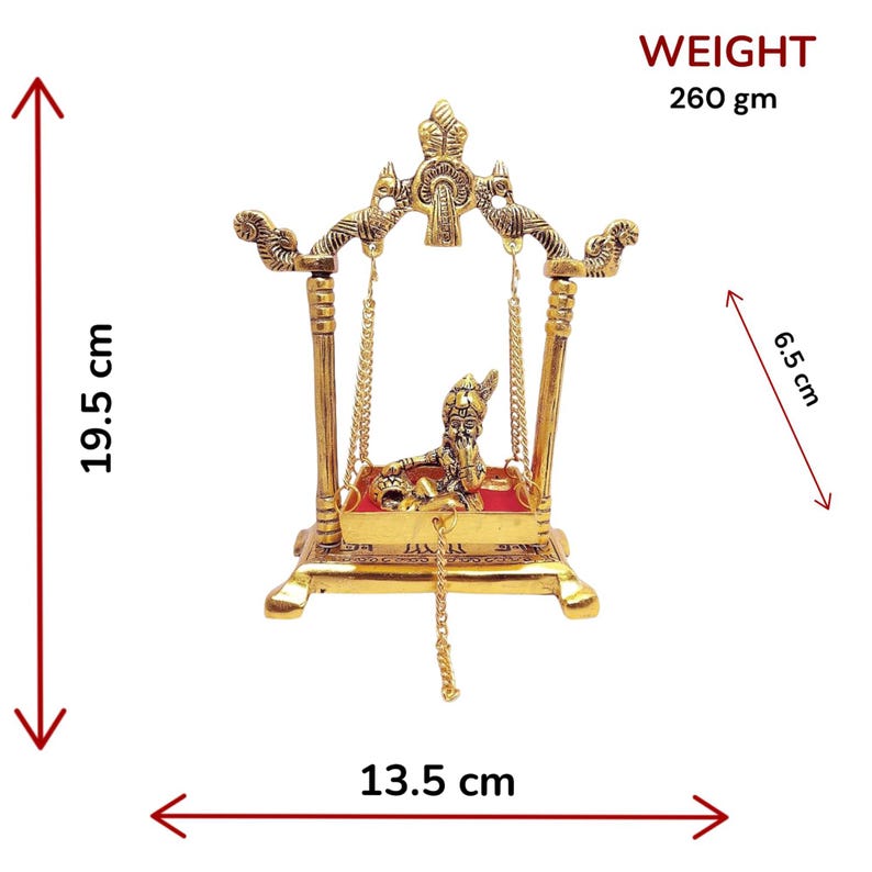 spiritual gift baby krishna jhula idol for home temple