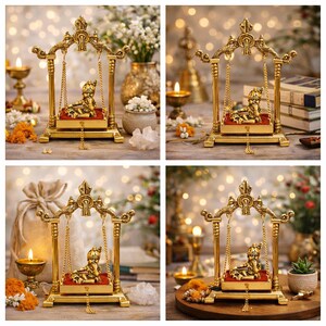 krishna idol for home temple small gold plated murti