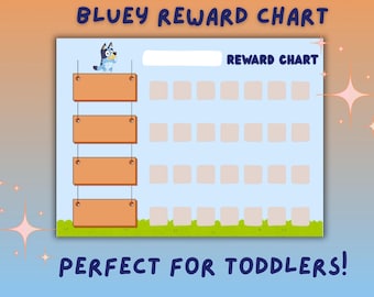 Bluey Reward Chart for Kids – Printable Behavior Chart, Chore Chart, Potty Training & Routine Tracker – Bluey and Bingo Theme