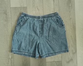 Shorts vaqueros vintage de los 90 con cintura elástica / Basic Editions XL