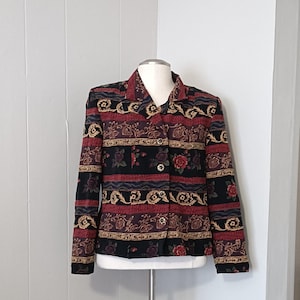 2000s Vintage Brocade Blazer by Sag Harbor Dress