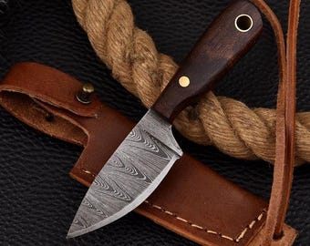Hand-Forged Carbon Steel Viking Knife | Medieval Norse Knife with Leather Cover