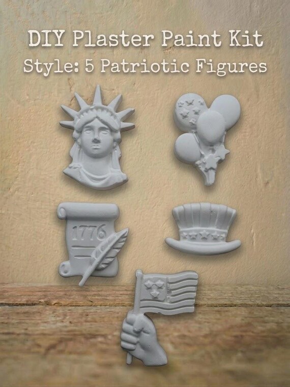Patriotic DIY Plaster Paint Kits