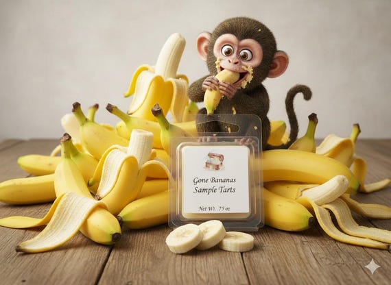Gone Bananas Soy Wax Sample Tart