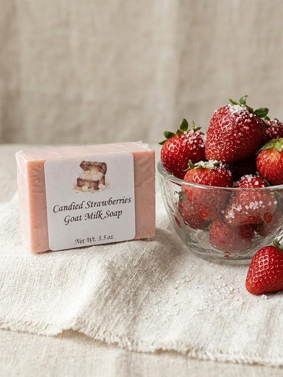 Candied Strawberries Goat Milk Soap