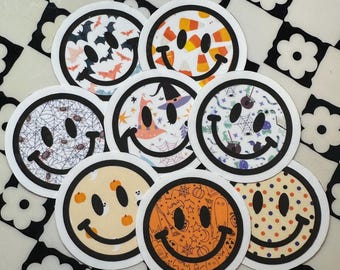 Halloween-smileystickers | Waterdichte spookachtige stickers