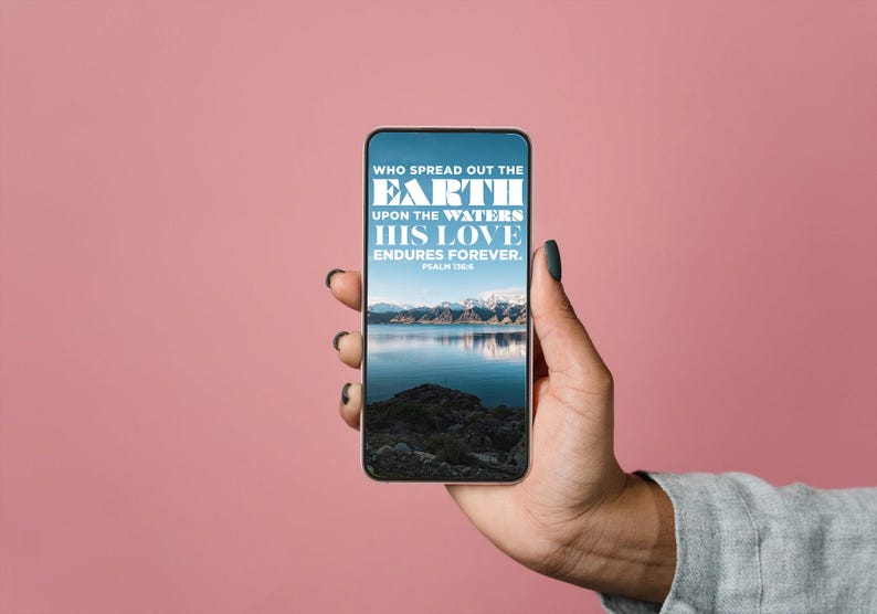 5 iPhone-bakgrundsbilder med bibelverser | Kristet psalmpaket bild 4