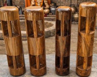 Ręcznie robiony drewniany sum tola