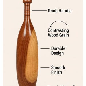 Handcrafted Indian Club – Solid Rosewood Traditional Fitness Equipment for Strength & Mobility Training, Tradition Meets Power