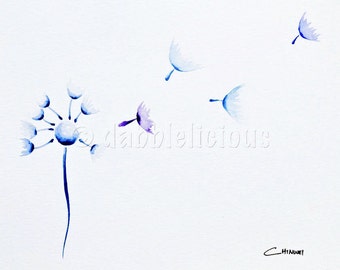 Flighty Dandy, Dandelion Series No.4 - Original Watercolour