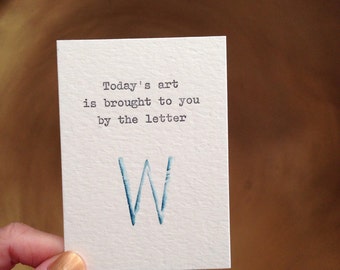 W for whatever you like! Watercolour vintage typewriter art by dabblelicious