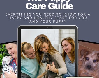 Guía definitiva para el cuidado de cachorros: PDF imprimible para nuevos dueños. Guía sencilla paso a paso. Paquete de hitos para redes sociales GRATIS.