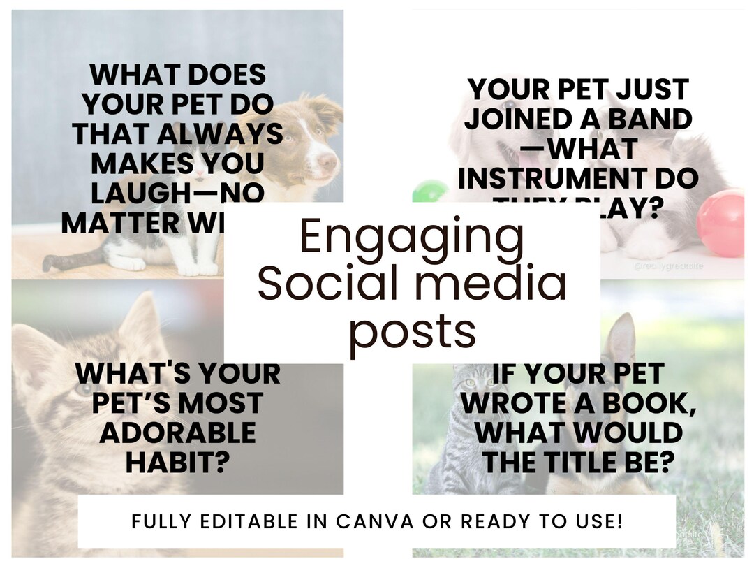 52 Pet-themed Engaging Social Media Post Prompts for Facebook | Pet ...