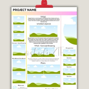 Mimarlık,Mimar,Architecture Presentation Board,Canva,Layout Template