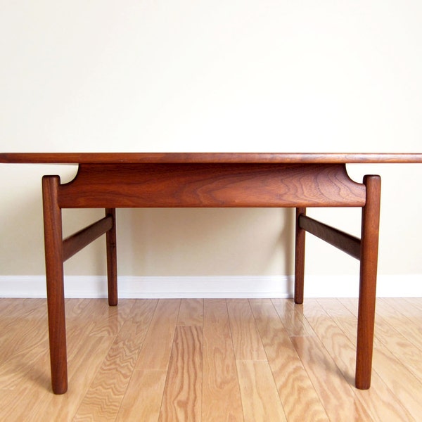 RESERVED - Danish Modern Rosewood Walnut Coffee Table - End, Lamp Table, Finn Juhl / Sven Ellekaer Era - Mid-Century Teak, Walnut
