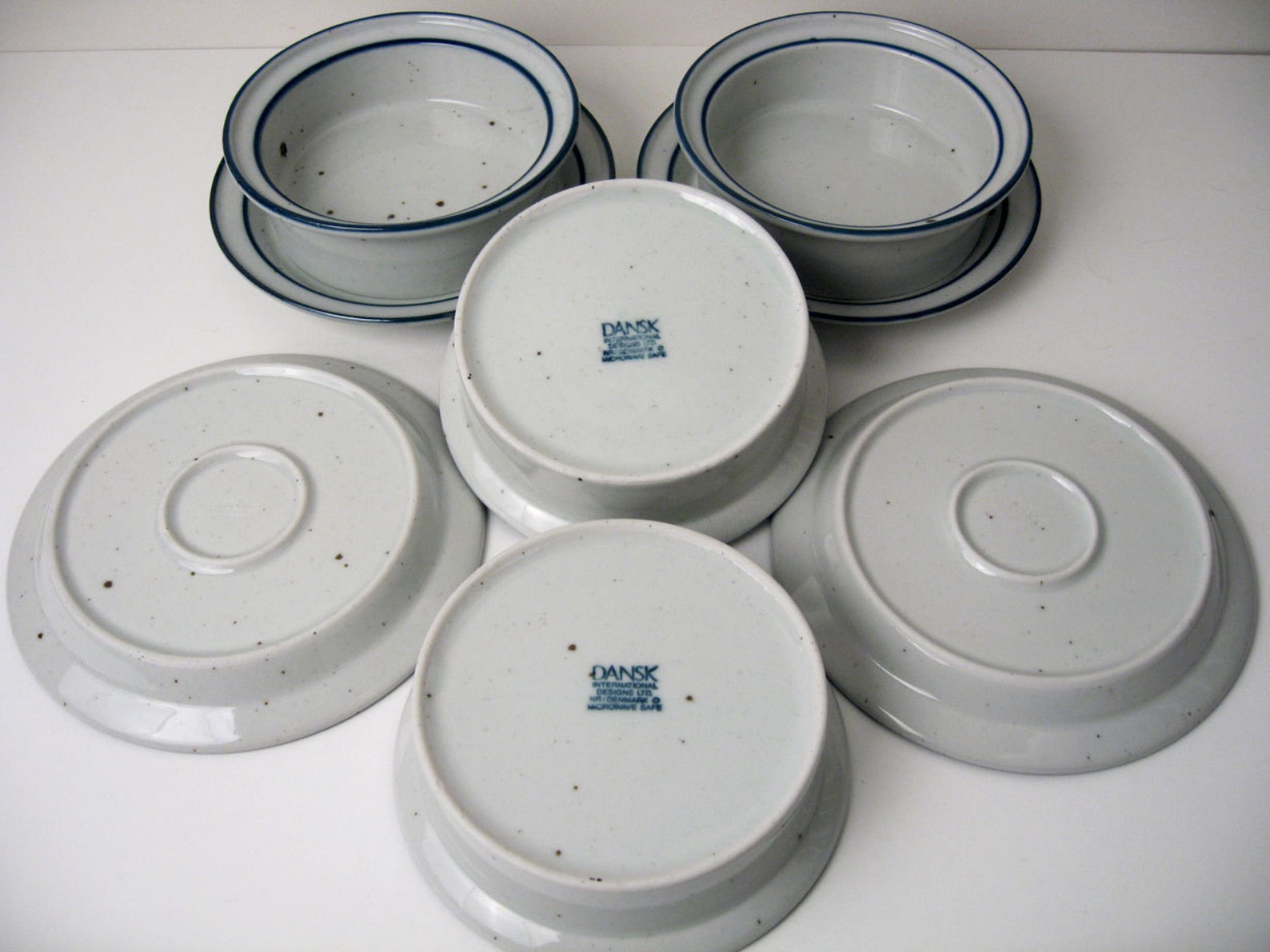 DANSK Generation Blue Mist Plate and Rimmed Bowl Dinnerware Etsy