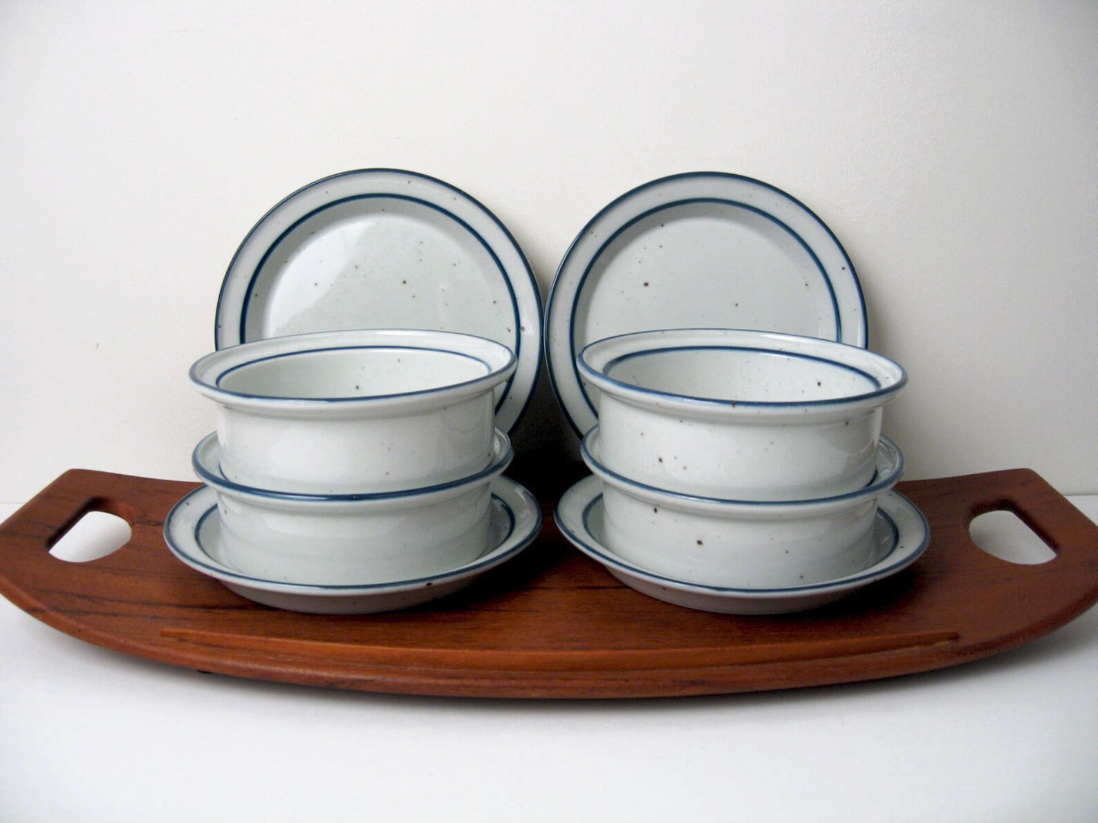 DANSK Generation Blue Mist Plate and Rimmed Bowl Dinnerware Etsy
