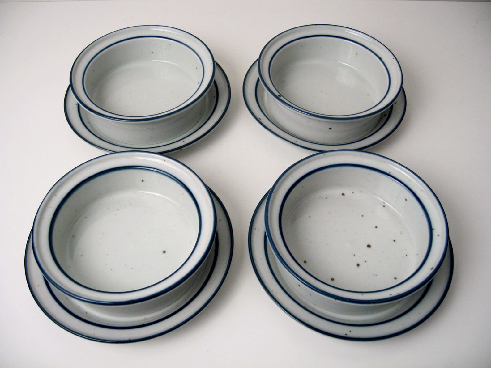 DANSK Generation Blue Mist Plate and Rimmed Bowl Dinnerware Etsy